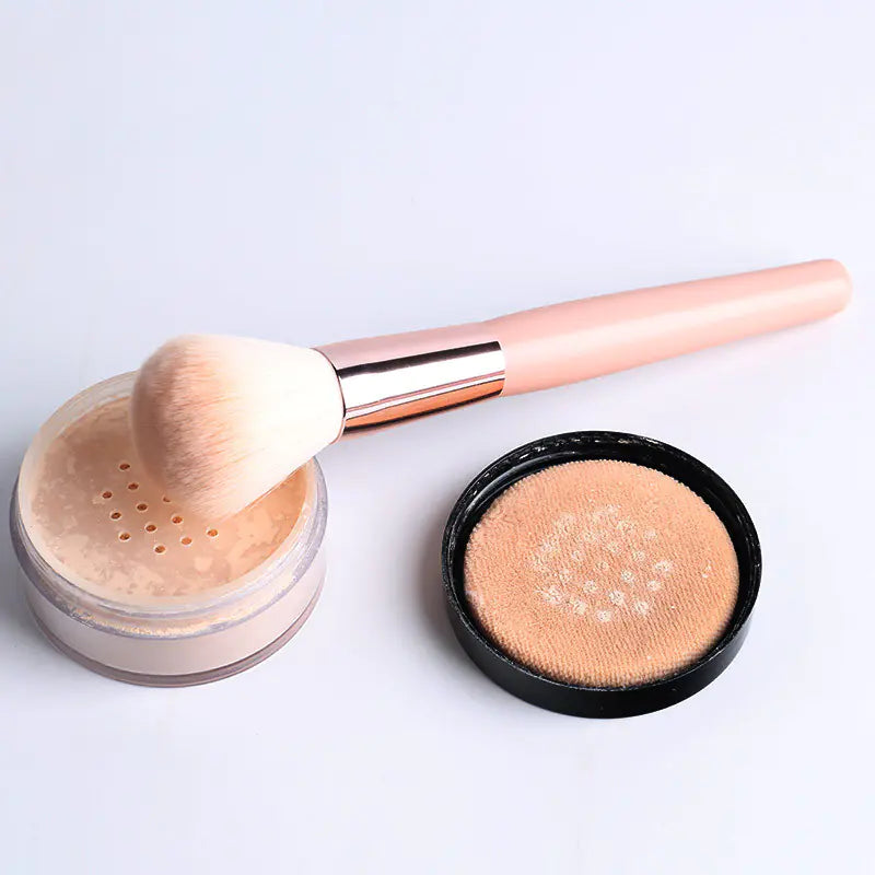 Makeup Brush Set with Wooden Handle and Brush Bag