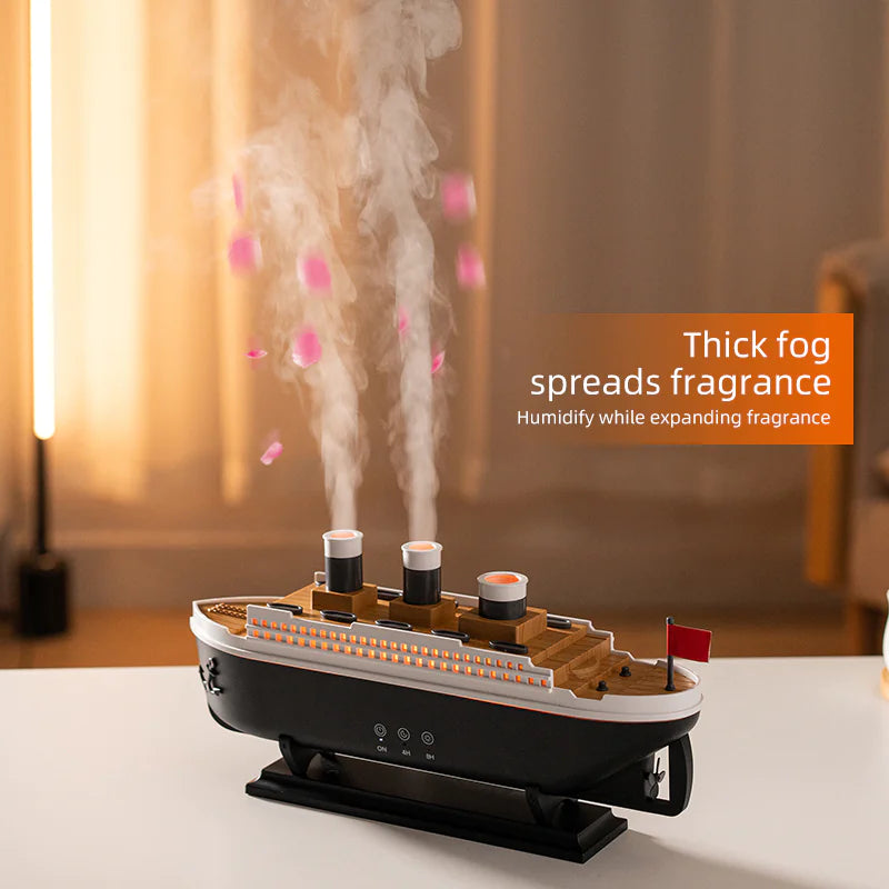 Steamship Diffuser Colorful LED Humidifier