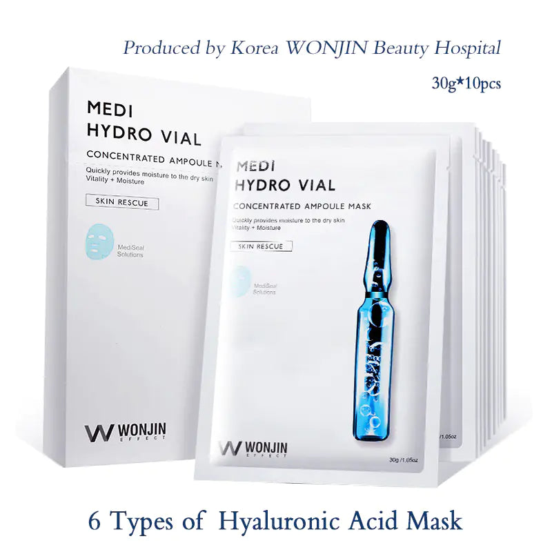 Korean Wonjin Hyaluronic Acid Ampoule Masks (10 Pcs)
