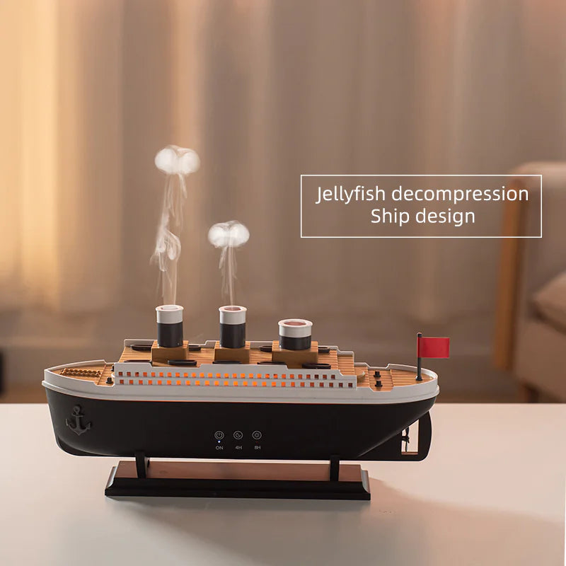 Steamship Diffuser Colorful LED Humidifier