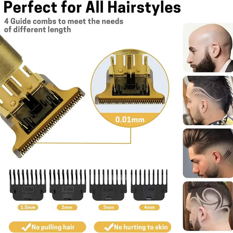 Professional Rechargeable Hair Clipper and Grooming Kit