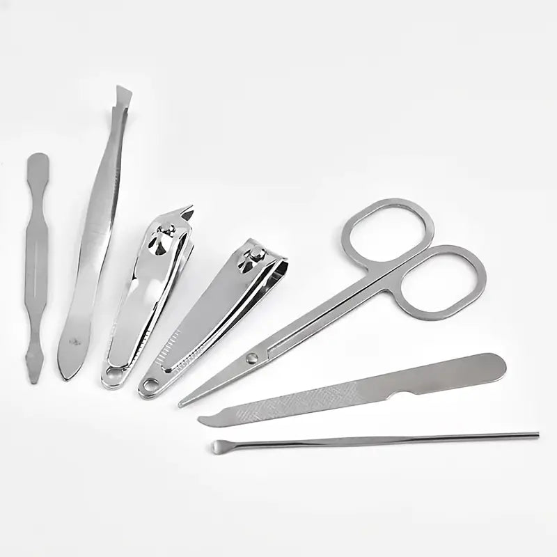 7-Piece Stainless Steel Nail Clipper Grooming Set