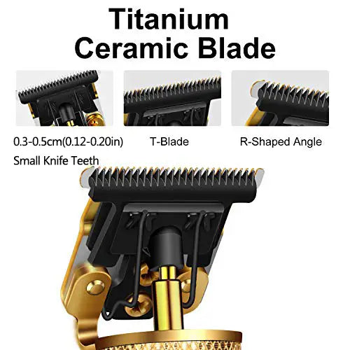Professional Men's Hair Clipper Kit with Metal Trimmer