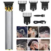 Professional Men's Hair Clipper Kit with Metal Trimmer