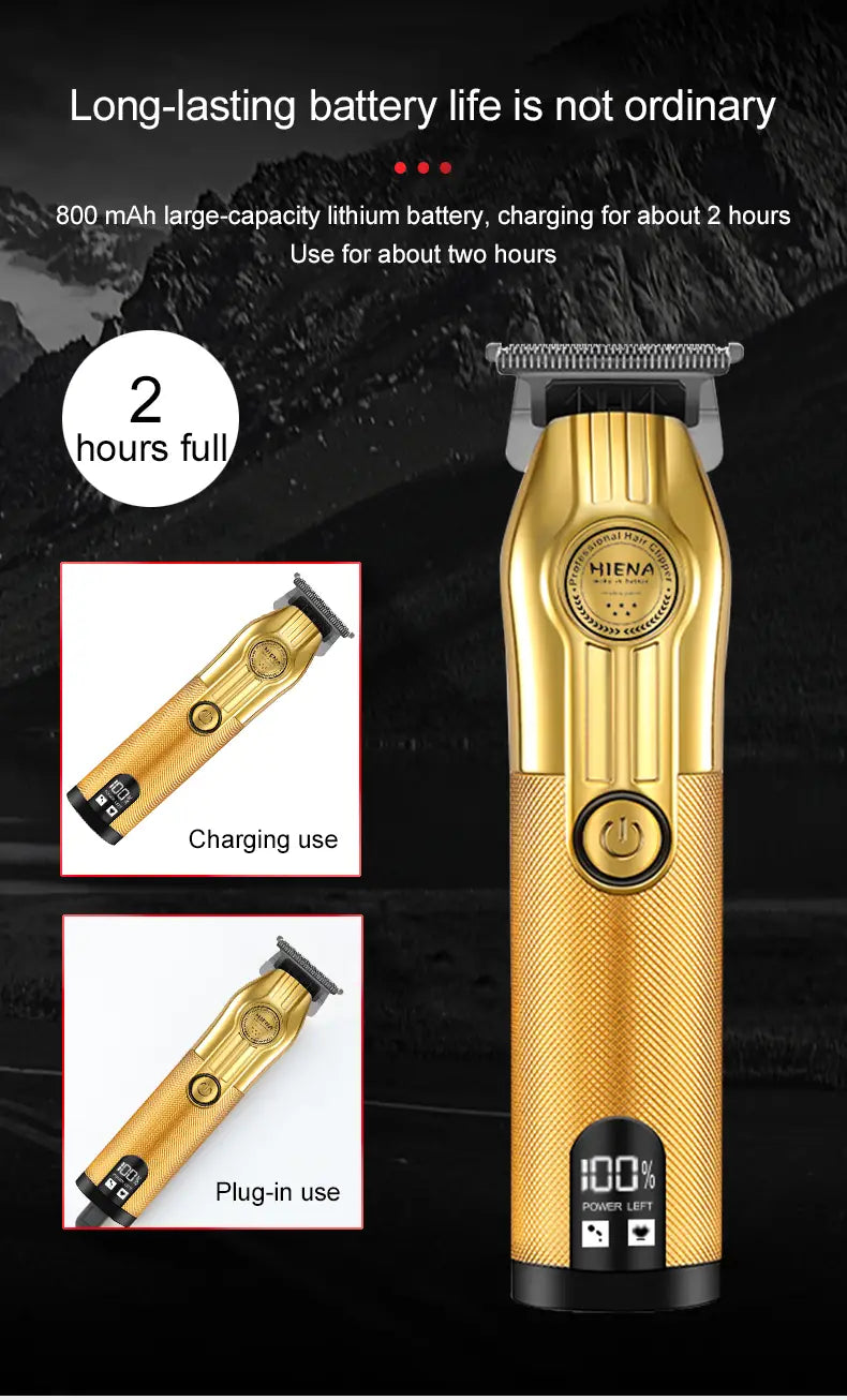 Professional Rechargeable Wireless Hair Clipper for All