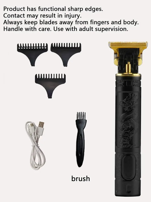 Professional USB Hair Clipper Trimmer Grooming Kit